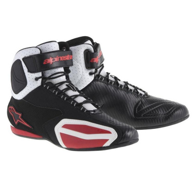 ALPINESTARS Мотоботинки FASTER VENTED SHOE чёрно-бело-красный