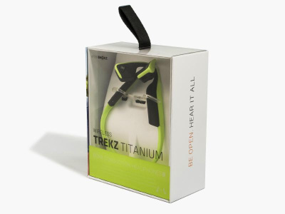 Наушники AfterShokz Trekz Titanium с костной проводимостью (зеленые)