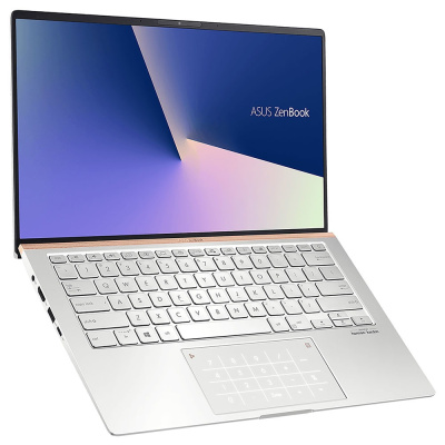 Ноутбук ASUS Zenbook UM433DA-A5038, 14", IPS, AMD Ryzen 5 3500U 2.1ГГц, 8ГБ, 256ГБ SSD, AMD Radeon Vega 8, noOS, 90NB0PD6-M02360, серебристый