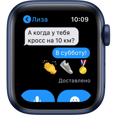 Смарт-часы APPLE Watch Series 6 40мм, синий / темный ультрамарин