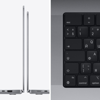 Ноутбук Apple MacBook Pro 16.2", Apple M1 Pro 10 core 16ГБ, 512ГБ SSD, Mac OS, серый космос (MK183RU/A)
